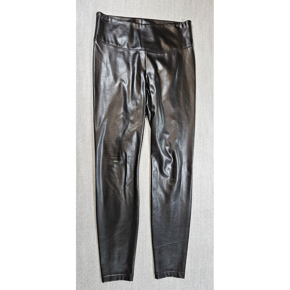 WHBM Runway Faux Leather Leggins‎ Black Size 10 Stretch